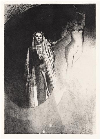 ODILON REDON Two lithographs from Tentation de Sainte-Antoine.